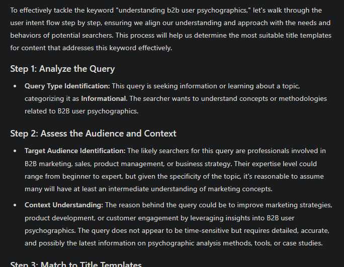 search intent flow for penfriend